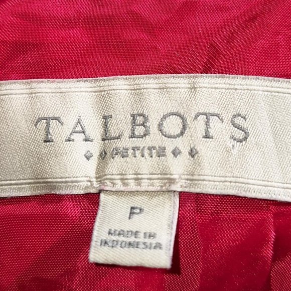 Talbots Womens Pink Down Insulated Full Zip Puffer Vest Jacket Size 0P - Picture 7 of 7